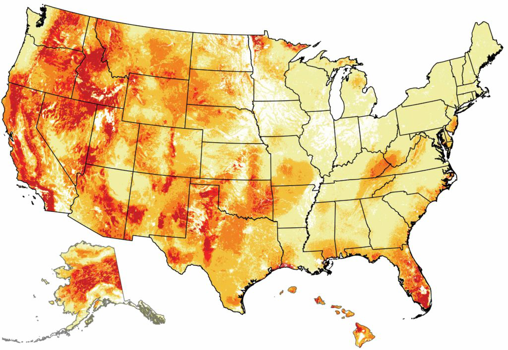 Map of fire risk